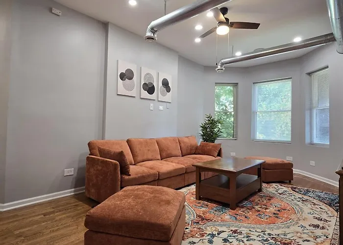 Apartamento Luxe Loft Vibe With King - 4br 3ba Chicago